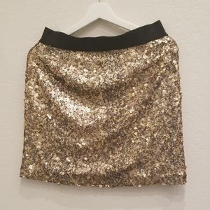 INC Size 4 Gold Pencil Skirt